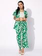 Green shrug co-ord set with Crop Top