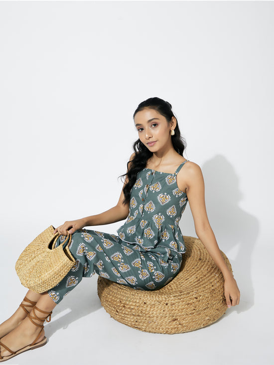 Peplum top trouser co-ord set