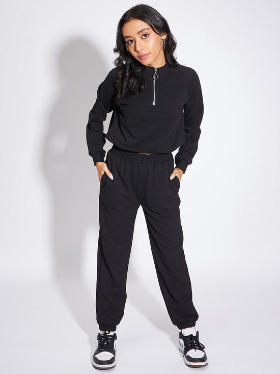 Black jacket jogger co-ord set