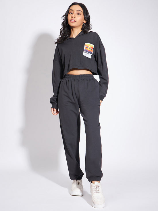 Charcol Black Hoodie Co-ord set