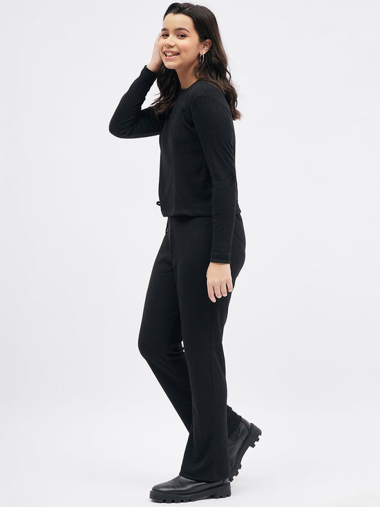 Black Ribbed Winter Co-Ord Set