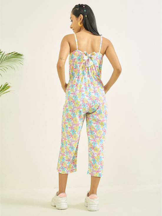 Luyk Girls Multi Colour Printed Jumpsuit