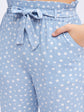 Girls Mid-Rise Polka Dot Printed Smart High-Rise Easy Wash Trousers