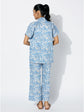 Blue shrug co-ord set with t-shirt