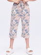 Girls Floral Printed Smart High-Rise Easy Wash Trousers