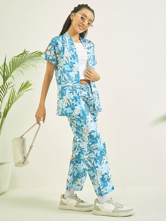 Luyk Girls Blue Floral 3 pcs Matching Set