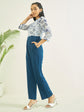 Luyk Girls Blue Floral Printed Jumpsuit