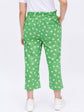 Girls Printed Cotton Smart High-Rise Easy Wash Trousers