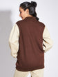 Brown Printed varsity jackets
