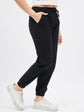 Black Solid Joggers for Girls