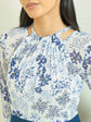 Luyk Girls Blue Floral Printed Jumpsuit