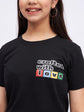 Black printed t-shirt & joggers