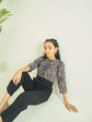 Luyk Girls Black Animal Printed Jumpsuit