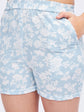 Blue floral top & shorts set