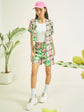 Luyk Girls Green Floral 3 pcs Shorts Set