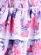Floral Print Girls Layered Pink Skirt