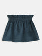 Solid Girls Gathered Blue Skirt