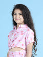 Girls Rayon Crop Top (Pink, Pack of 1)