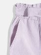 Short For Girls Casual Striped Pure Cotton (Purple, Pack of 1)