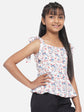 Girls Rayon Blouson Top (White, Pack of 1)
